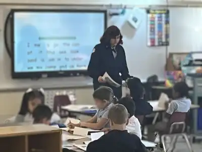 East Meck Cadet teaching lessons to class